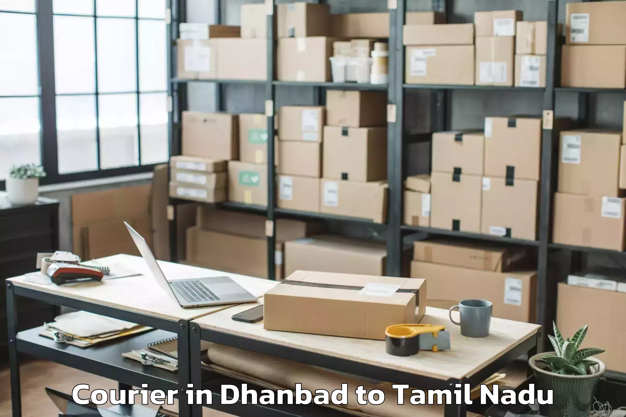 Easy Dhanbad to Valangaiman Courier Booking